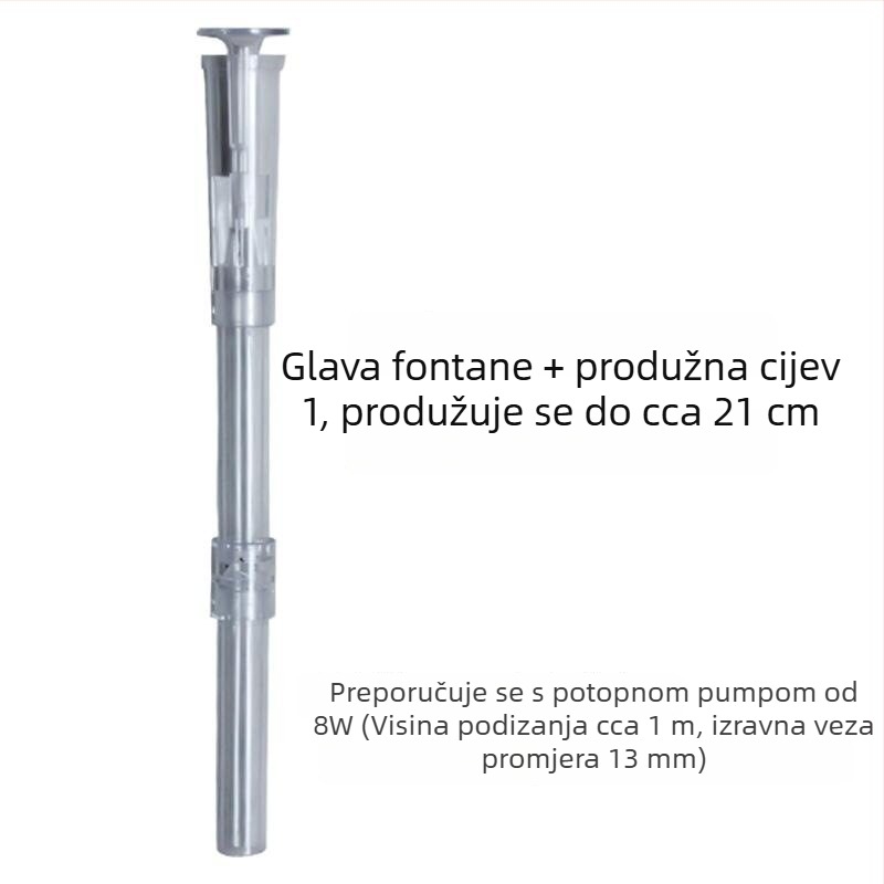 Fontana gljiva za rockery s malom potopnom pumpom, plastičnim nastavkom i vodeni ukras za akvarij Bonsai – kompletan set pribora