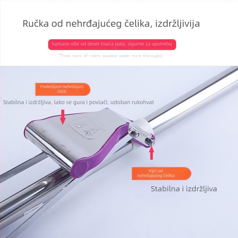 Špongasti mop za pod, velikog formata, upija vodu, bez dodirivanja rukama, krpa od gumasto-pamukovog materijala za prašinu