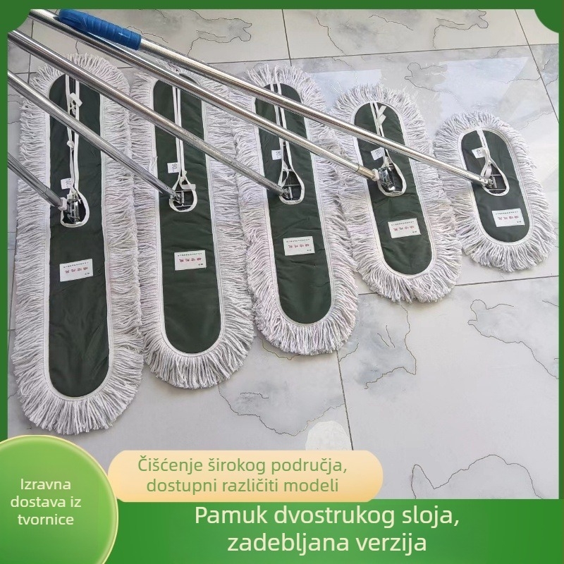 Veliki plosnati mop s pamukom, krpa za prašinu za škole i hotele
