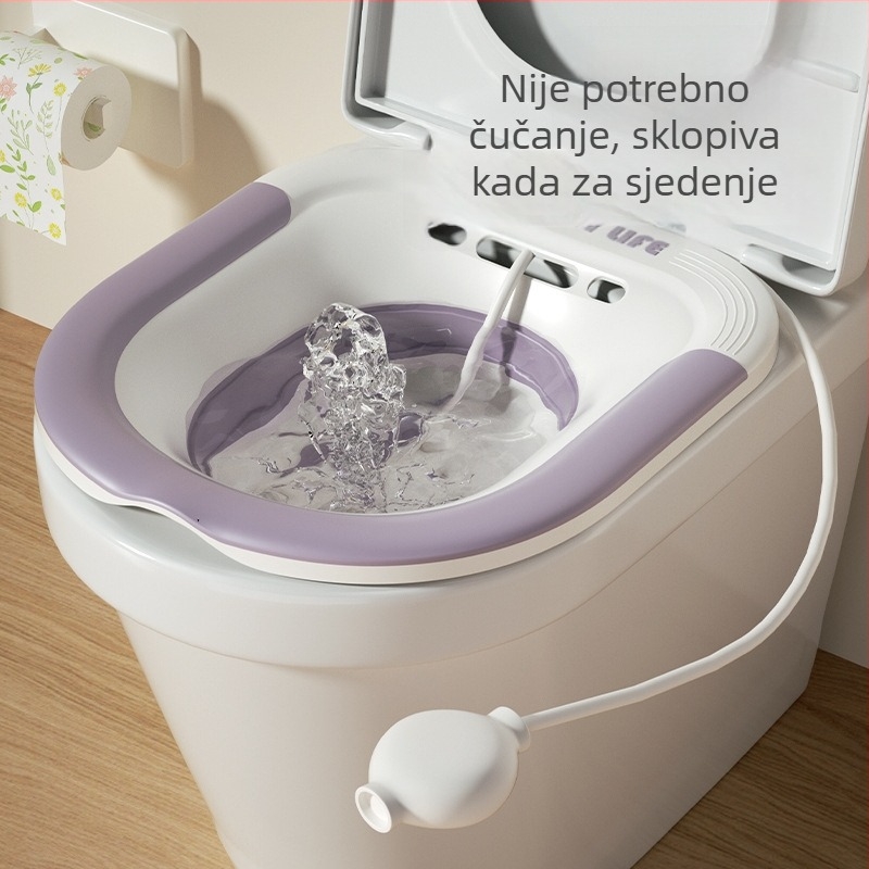 Sklopivi bidet bazen za postporođajnu njegu i medicinsko namakanje, toaletnog stila osobne higijene, 40×34 cm, TPE