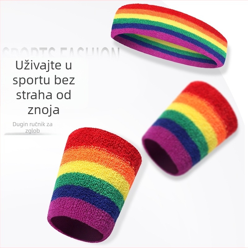 Duga narukvica za zglob za sport i aktivnosti na otvorenom, ručnik za upijanje znoja za zglob, pogodna za košarku i tenis, prozračna.