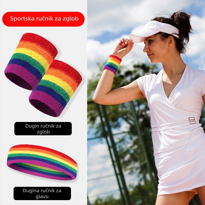 Duga narukvica za zglob za sport i aktivnosti na otvorenom, ručnik za upijanje znoja za zglob, pogodna za košarku i tenis, prozračna.