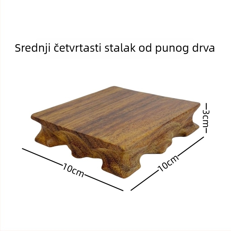 Drvena baza za vazu s korijenskom rezbarijom, čajna šalica i čajni set, statu Budhe – umjetnički predmet