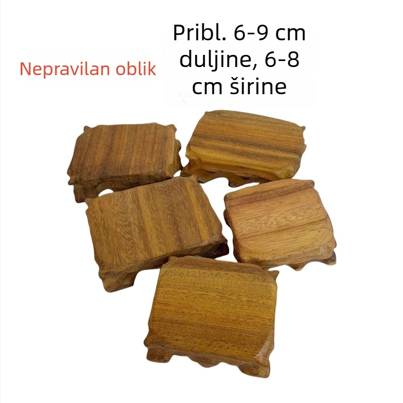 Drvena baza za vazu s korijenskom rezbarijom, čajna šalica i čajni set, statu Budhe – umjetnički predmet