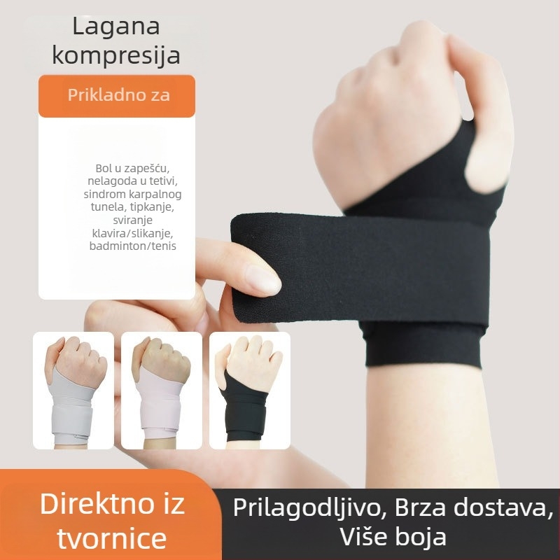 Lagan i tanak zaštitnik zgloba za badminton, upija znoj, prilagodljiva širina, zaštita od uganuća, za muškarce i žene