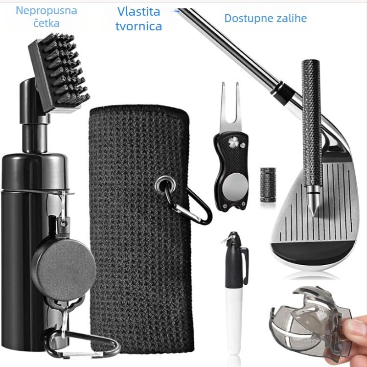 Set alata za čišćenje žljebova golfske palice s četkom