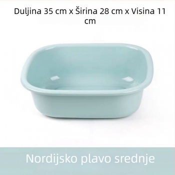 Pravokutno debeli plastični umivaonik za kućnu upotrebu – velika posuda za pranje rublja i pranje nogu, kuhinja