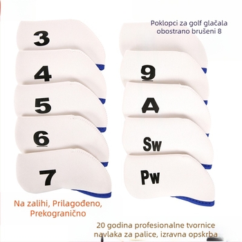 10 kom gumenih navlaka za golf palice (železne) s dvostrukim otiskom logotipa