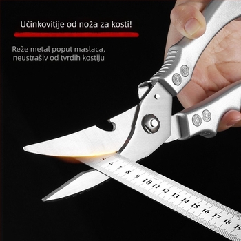 Kuhinjske škare za kosti – velike, nehrđajućeg čelika, višenamjenske, za pileće i pačje kosti, meso i ribu