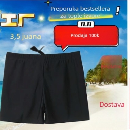 Muške dvostruko slojene brzosušeće kupaće hlače, sportski stil za more, bazen i vodne parkove