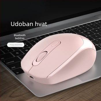 Bežična, punjiva, tiha miša za laptop i stolno računalo, kućnu i uredsku upotrebu, unisex.
