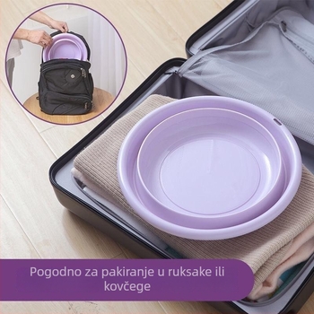 Sklopiva plastična posuda za pranje – teleskopskog dizajna, za kućnu upotrebu