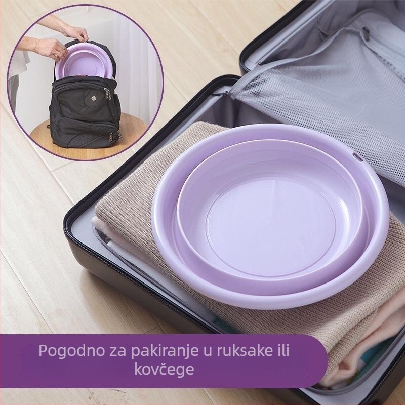 Sklopiva plastična posuda za pranje – teleskopskog dizajna, za kućnu upotrebu