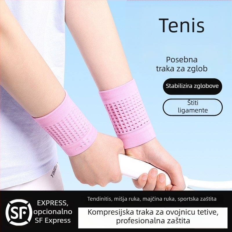 Elastična pletena narukvica za zglob, prozračna i odvodi znoj, udoban pristajanje za svakodnevne sportove i ured, pogodno za sve sezone
