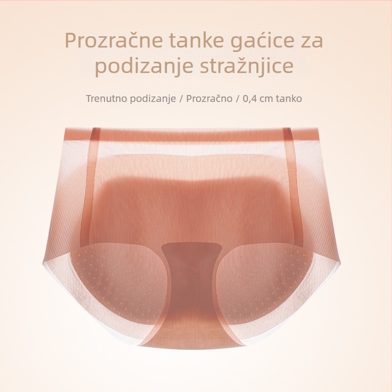 Bešivne tanke podstavljene gaćice za podizanje stražnjice, prirodan oblik, žene, od Ice Silk materijala