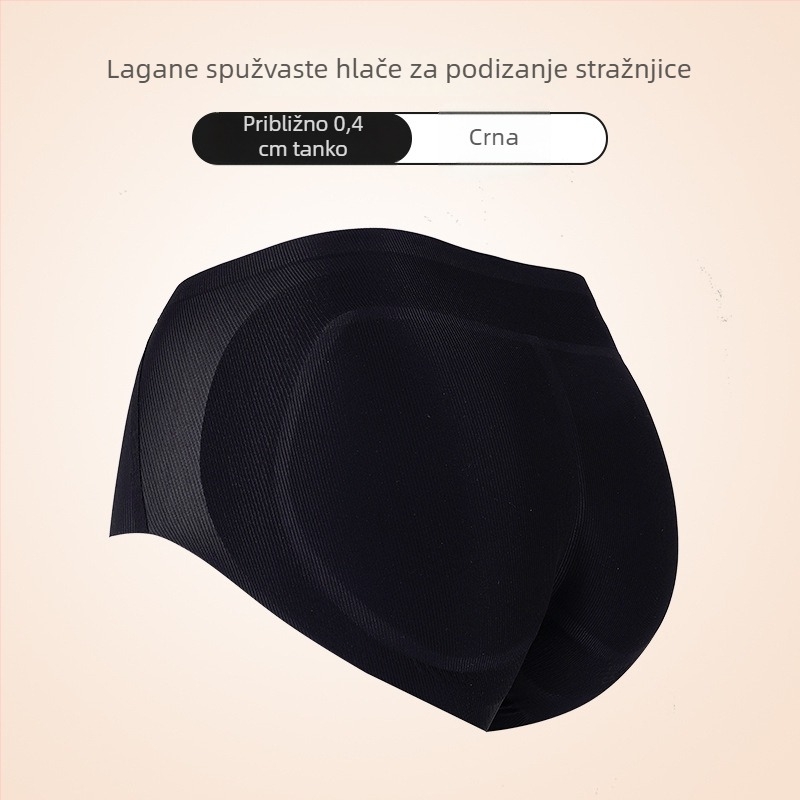 Bešivne tanke podstavljene gaćice za podizanje stražnjice, prirodan oblik, žene, od Ice Silk materijala