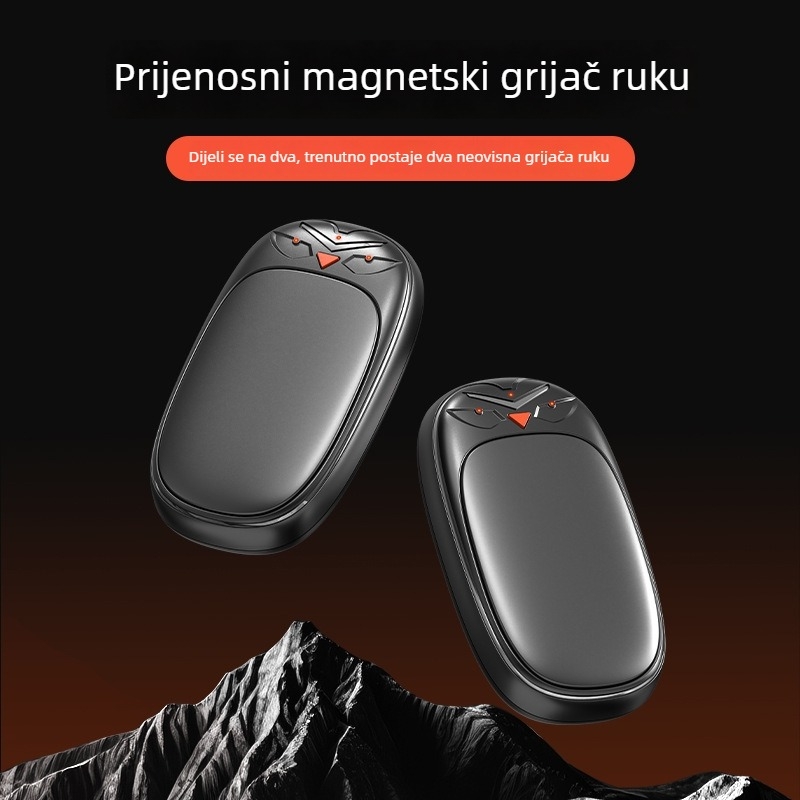 Prijenosni punjivi grijač ruke s visokom temperaturom, otporan na eksplozije, s podijeljenim magnetskim dizajnom za zimu