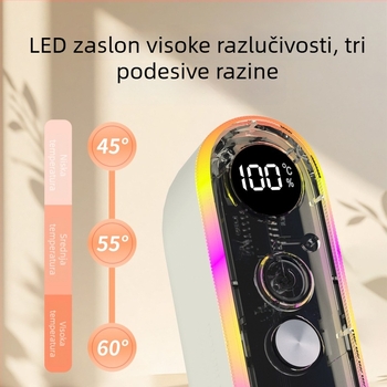 Šareni magnetski grijač za ruke, punjivi, podijeljeni tip 2-in-1, sedam boja rasvjete, samoregulirajući grijač, poklon za djevojke