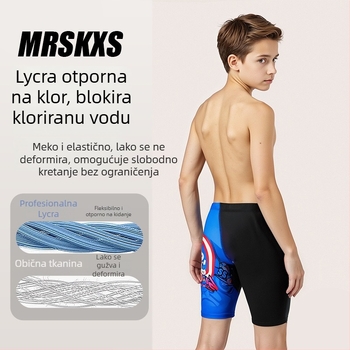 Dječje plivačke šorceve za trening s dizajnom u boji blokova i karikaturama, brzo se suše i vodootporne za vanjsko plivanje