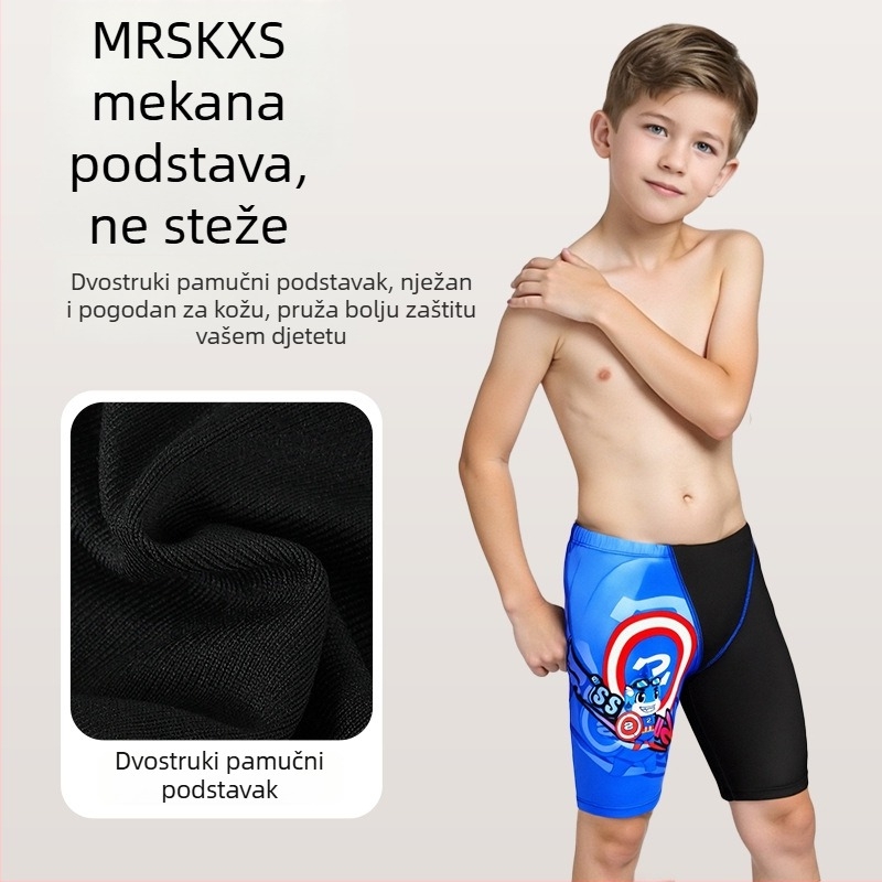 Dječje plivačke šorceve za trening s dizajnom u boji blokova i karikaturama, brzo se suše i vodootporne za vanjsko plivanje