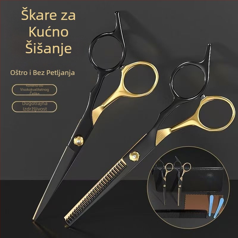 Profesionalni kućni set škara za kosu: škarice za razrjeđivanje i šišanje za žene i djecu