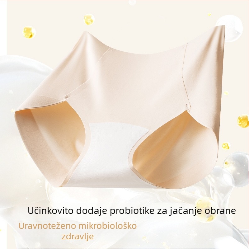 Ženske Ice Silk bešivne gaćice s visokim strukom, 10A antibakterijska pamukasta podstava u području prepona, suhe i prozračne