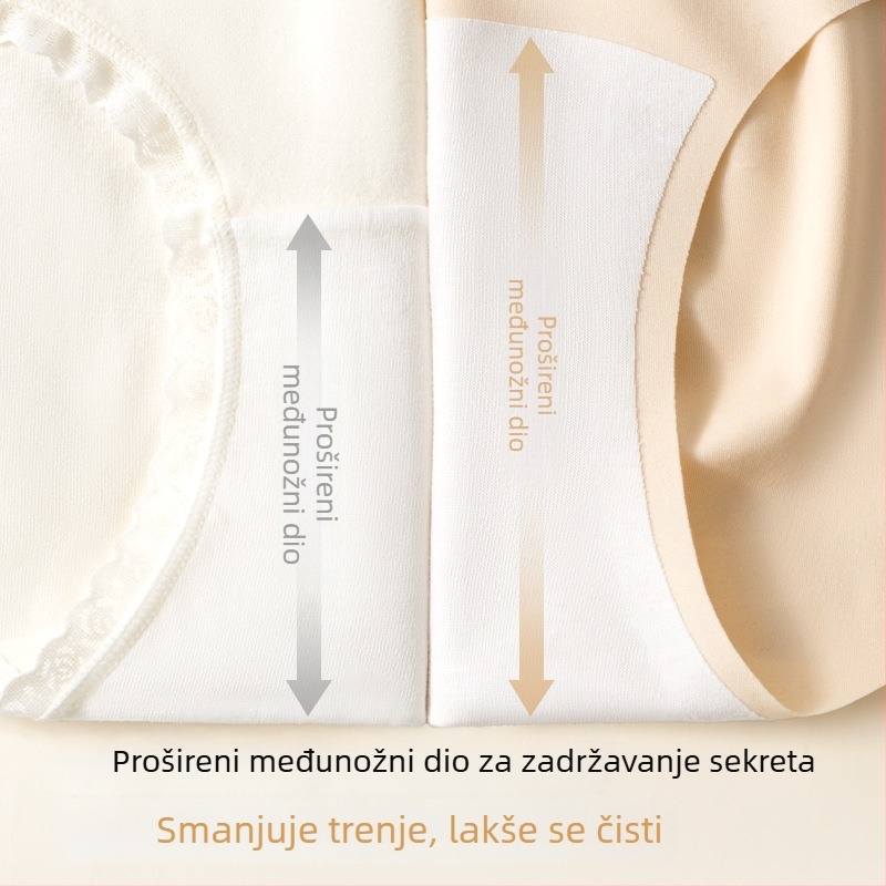 Ženske Ice Silk bešivne gaćice s visokim strukom, 10A antibakterijska pamukasta podstava u području prepona, suhe i prozračne