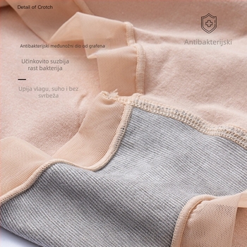 Ženske gaćice Ice Silk, ljetne tanke, bezšivne, antibakterijske s grafenskom podstavom, prozračne, srednje visoki pojas