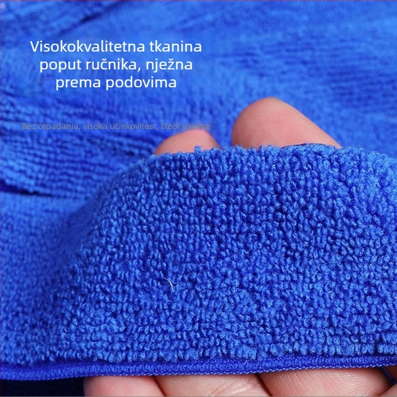 Domaći mop s čišćenjem bez dodirivanja rukama, suho i mokro čišćenje, okrugla glava od pamuk krpe, upijajući materijal