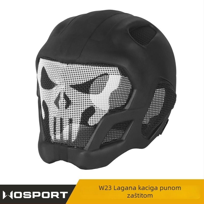 Wosport W23 Lagana kaciga za potpunu zaštitu od EVA materijala, prozračna čelična mreža i memorijska pjena