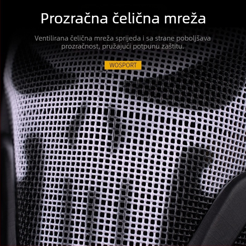 Wosport W23 Lagana kaciga za potpunu zaštitu od EVA materijala, prozračna čelična mreža i memorijska pjena