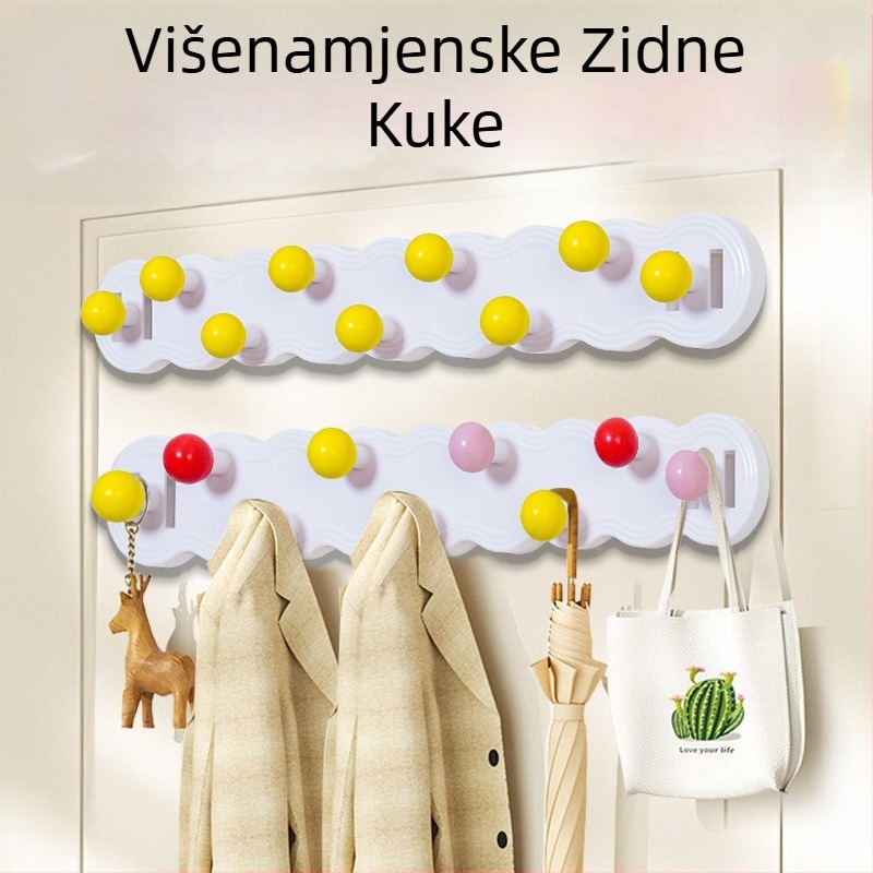 Devet kuka s ljepilom, nosive za kuhinje i najam stanova, bez montaže