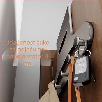 Vješalica za vrata, zidna vješalica za odjeću i torbe, bez bušenja, diskretno skladištenje odjeće i torbi