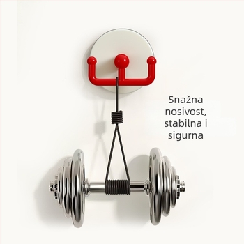 Dvostruka kuka sa usisnom čašom, bez bušenja, za kuhinju i kupaonicu, ABS, nosivost 1–3 kg