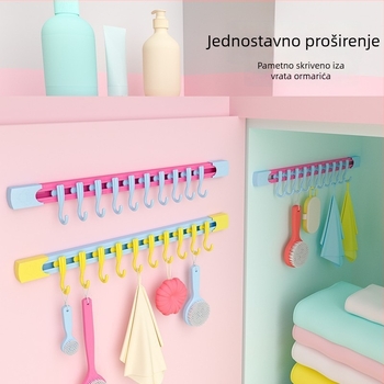 Dopamin skladištenje s kliznom šinom, kuka za vrata ormarića bez bušenja, kuhinjski organizator pohrane