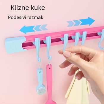 Dopamin skladištenje s kliznom šinom, kuka za vrata ormarića bez bušenja, kuhinjski organizator pohrane