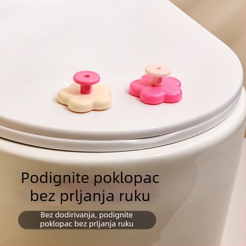 Kuka s usisnim čepom i cvjetnim kontrastom za kupaonicu, snažan usis, bez bušenja, uklonjiva bez tragova