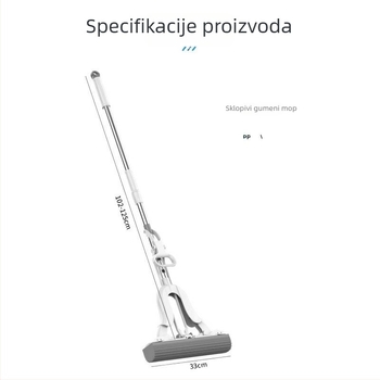 Sklopivi kućni spužvasti mop s apsorpcijskom glavom za kupaonicu