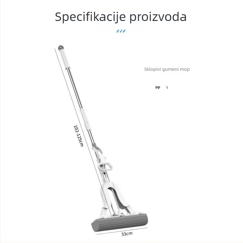 Sklopivi kućni spužvasti mop s apsorpcijskom glavom za kupaonicu
