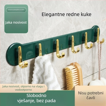 Bez bušenja – luksuzne ljepilne vješalice – višekuka za vrata, garderobu, kupaonicu, ručnike, odjeću i šešire, kuhinja