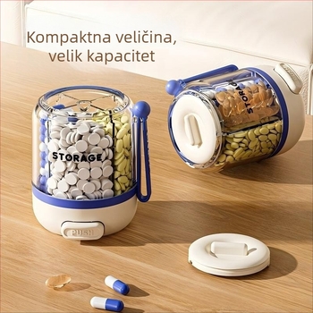 Organizator lijekova na pritisak, sedmodnevni kutij za tablete i kapsule, prenosna kutija