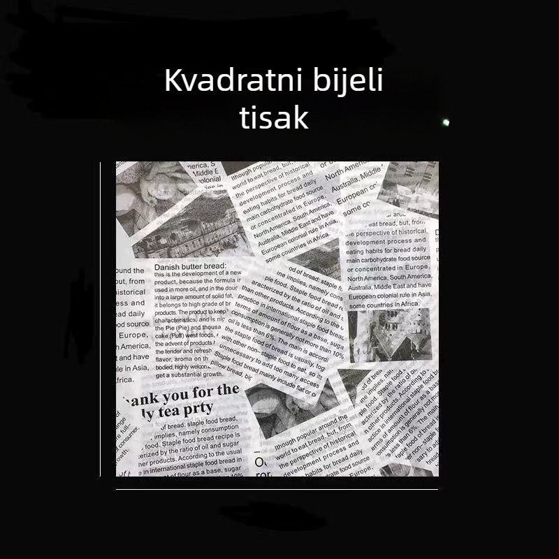 Papir za apsorpciju ulja, američkog stila otporan na masnoće, podloga za pečenje i prženje, prehrambeni papir s premazom silikona