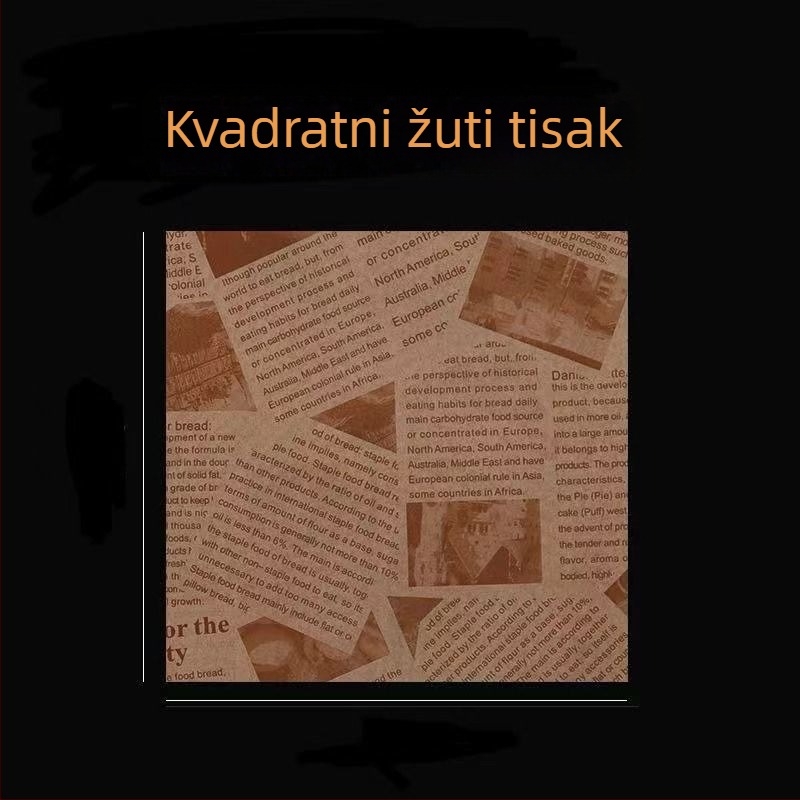 Papir za apsorpciju ulja, američkog stila otporan na masnoće, podloga za pečenje i prženje, prehrambeni papir s premazom silikona