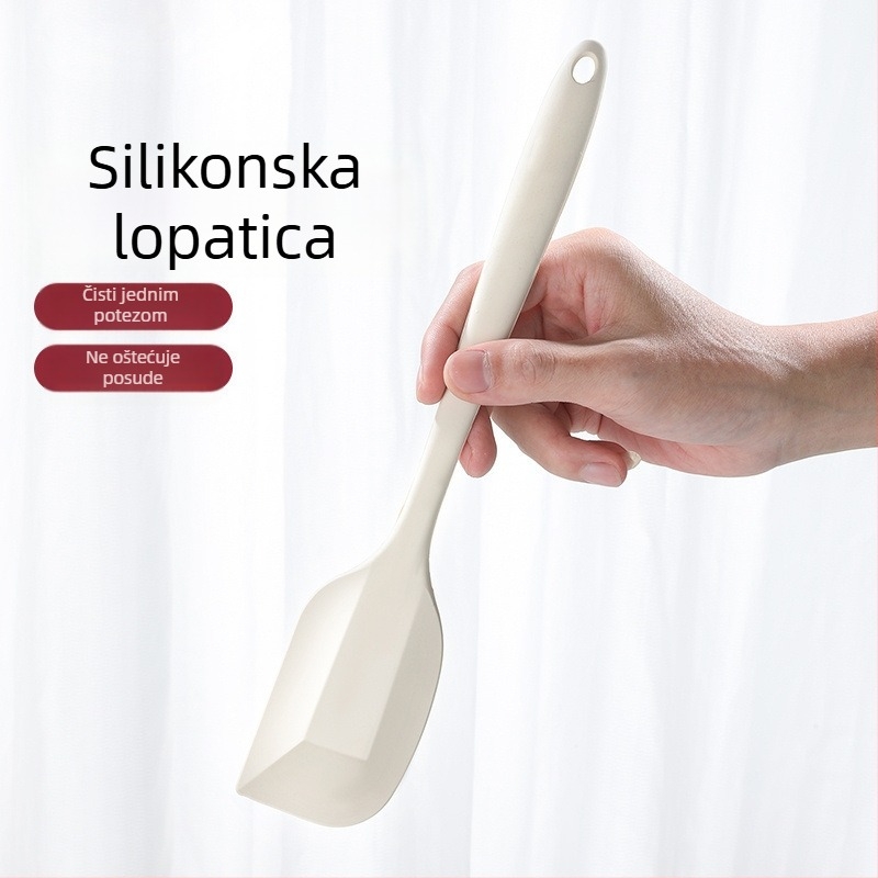 Silikonska špatula za pečenje i miješanje, integrirani kuhinjski alat, otporna na visoke temperature, prehrambene kvalitete, špatula za kremu