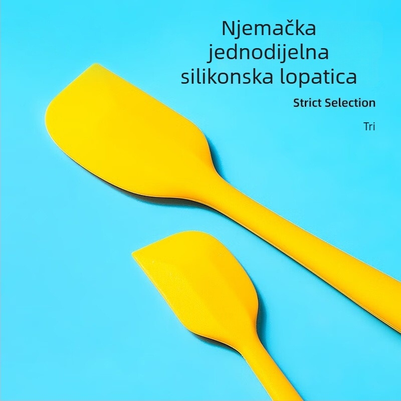 Silikonska špatula za pečenje i miješanje, integrirani kuhinjski alat, otporna na visoke temperature, prehrambene kvalitete, špatula za kremu