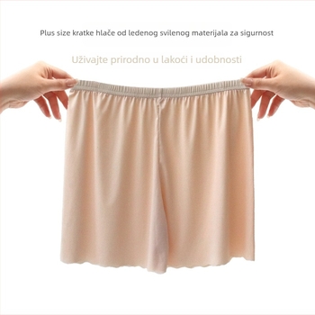 Bešivne ženske sigurnosne šorcice, neprozirne, Ice Silk, lagano ljeto, plus veličina, boxer šorc