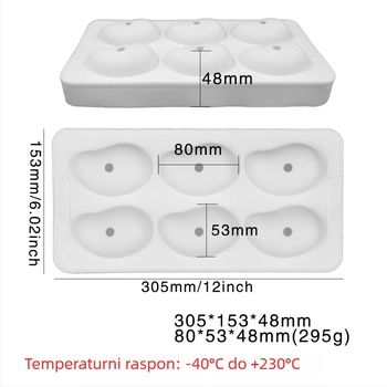 3D kalup za mango mousse tortu, silikon kalup za pečenje