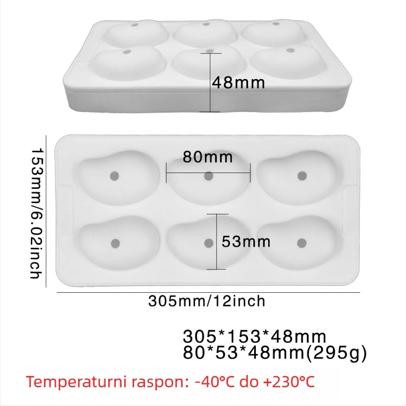 3D kalup za mango mousse tortu, silikon kalup za pečenje