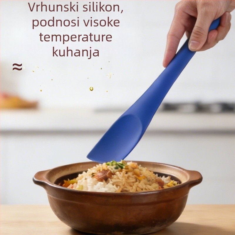 Integrirana silikonska spatula za kuhinju – za pečenje, miješanje kreme za tortu, otporna na visoke temperature