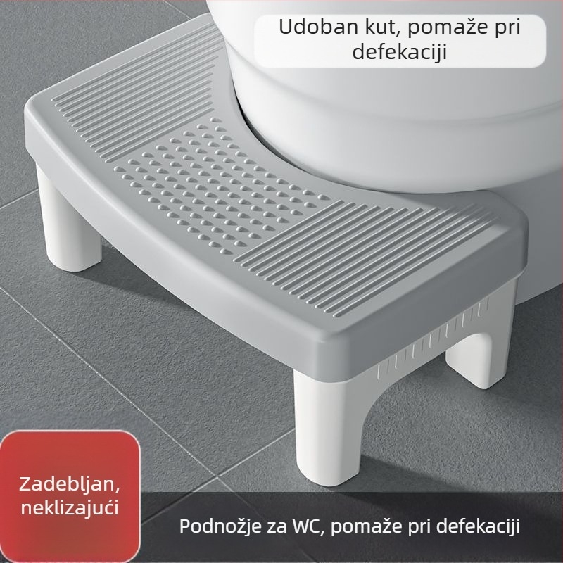 Toaletna stoličica za kućnu upotrebu, debela i protuklizna, pogodna za djecu i odrasle, potpora za noge za toaletu, taburet za trudnice